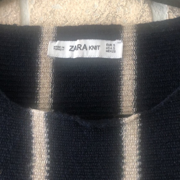 Zara Knit Cropped  sweater vest  Navy blue size S - Picture 4 of 5